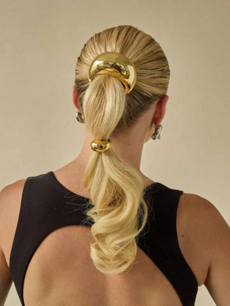 Metal Head Ponytail Hair Scrunchie For Women