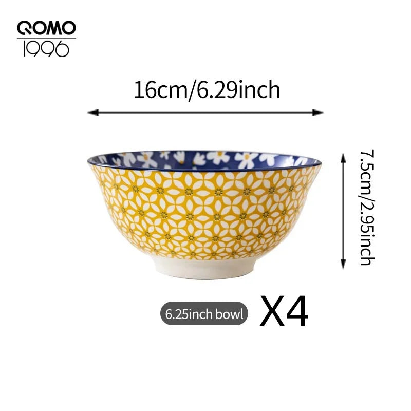 Ceramic Bowl Set Multicolored | Porcelain Dinnerware