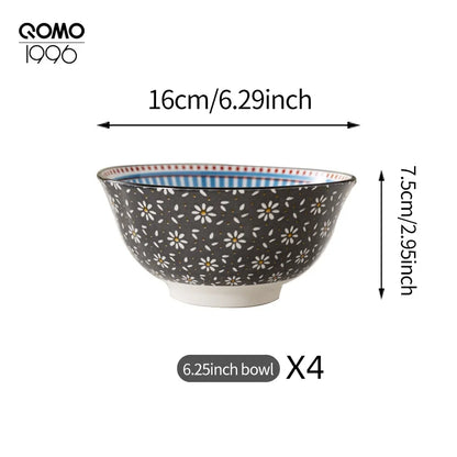 Ceramic Bowl Set Multicolored | Porcelain Dinnerware