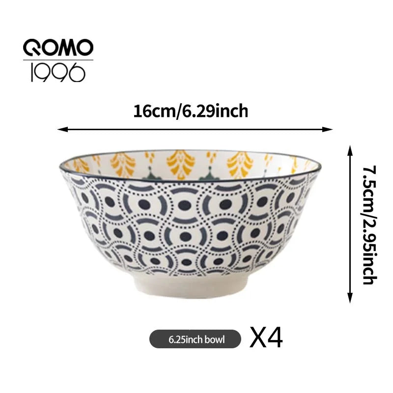 Ceramic Bowl Set Multicolored | Porcelain Dinnerware