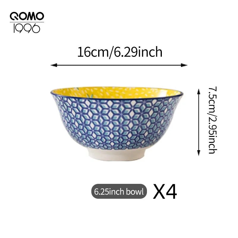 Ceramic Bowl Set Multicolored | Porcelain Dinnerware