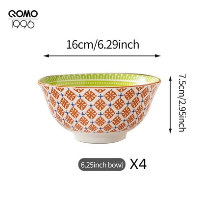 Ceramic Bowl Set Multicolored | Porcelain Dinnerware