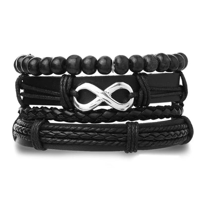 Braided Wrap Leather Bracelets for Men