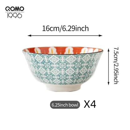 Ceramic Bowl Set Multicolored | Porcelain Dinnerware